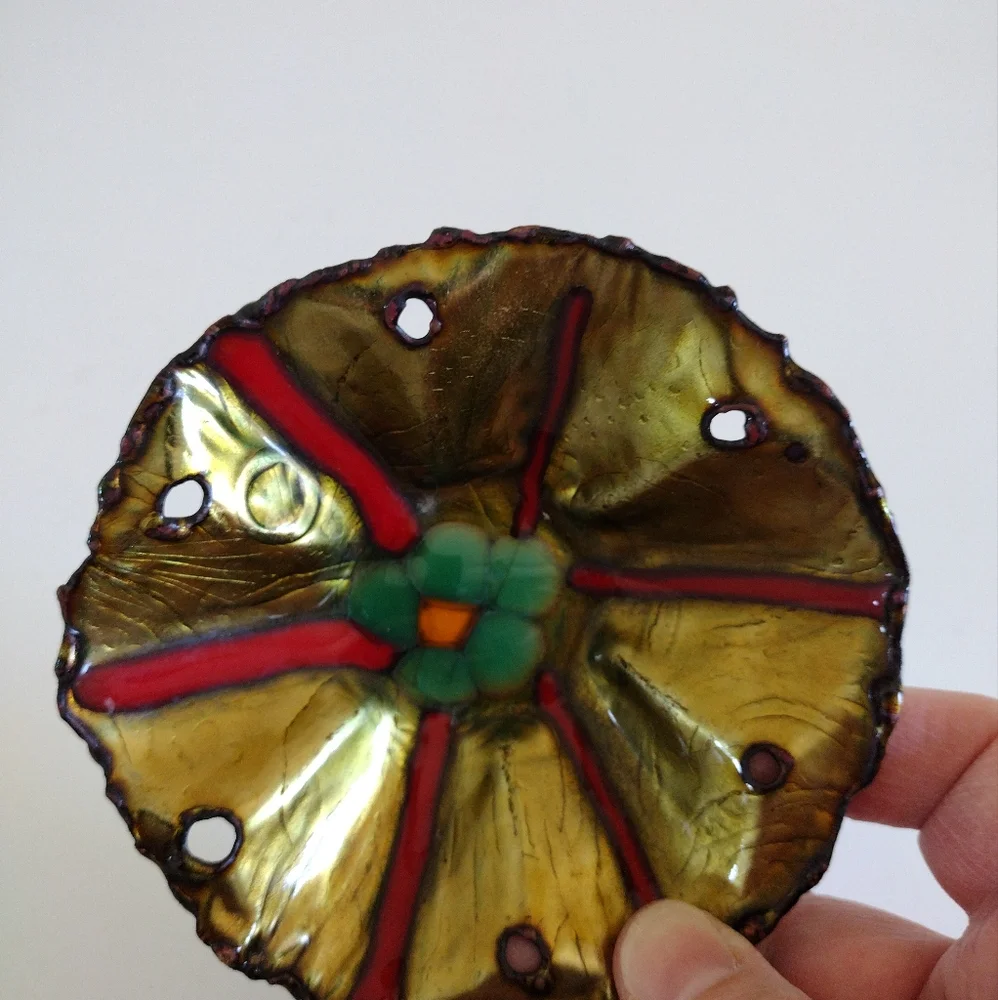 Enamel on Copper Bowl Franco Bastianelli for Laurana Rame D'Arte Italy